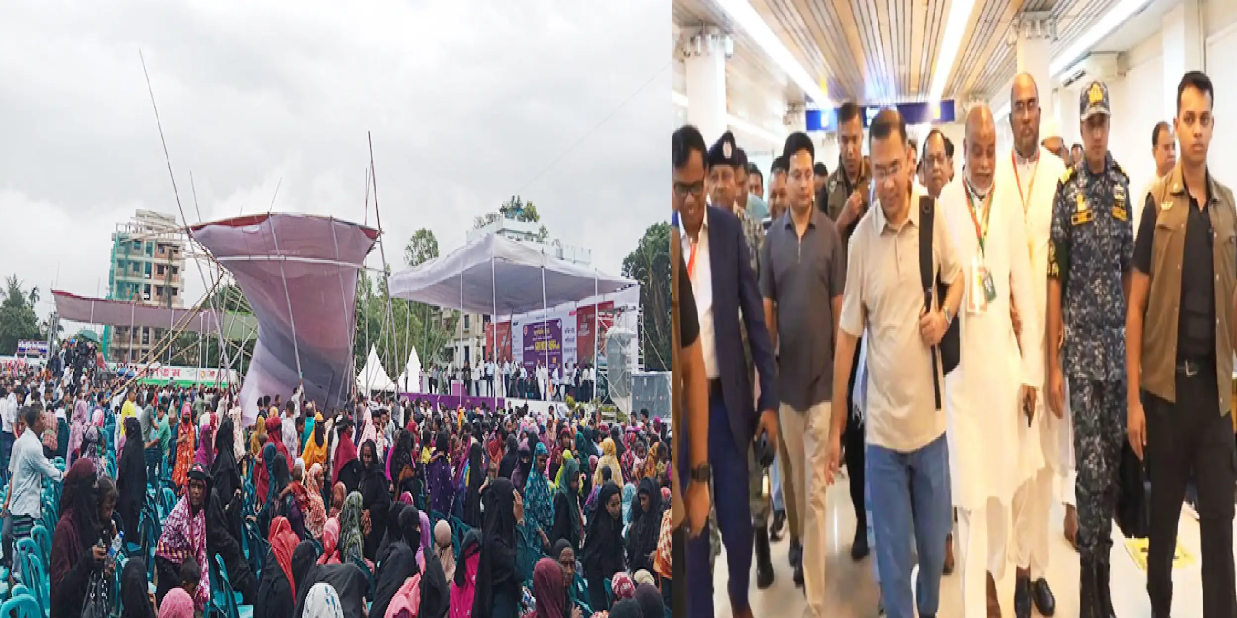 প্রধানমন্ত্রী আসার আগেই শ্রীমঙ্গলে ফ্যামিলি কার্ড বিতরণ অনুষ্ঠানের প্যান্ডেল ভেঙে পড়ল