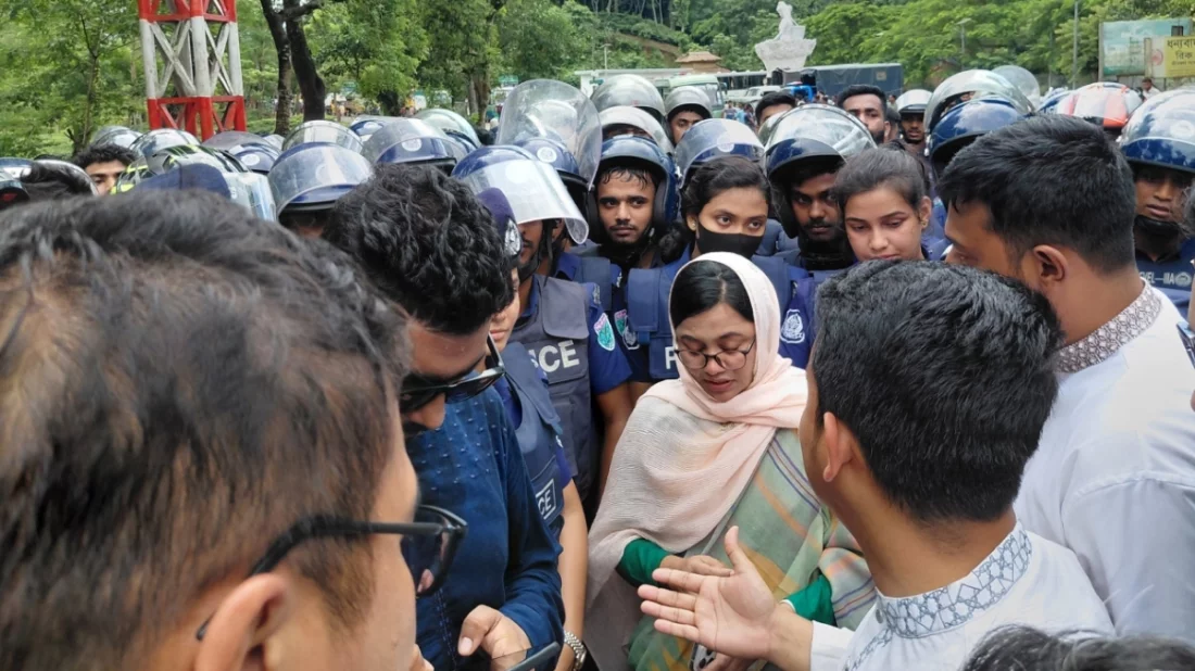 হবিগঞ্জে যেতে শ্রীমঙ্গলে এনসিপির গাড়িবহর আটকাল পুলিশ