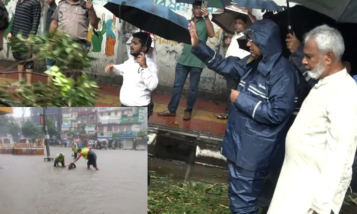 টানা বৃষ্টিতে জলাবদ্ধতা নিরসনে মাঠে ডিএসসিসি, পাম্প চালু ও জরুরি টিমের অভিযান