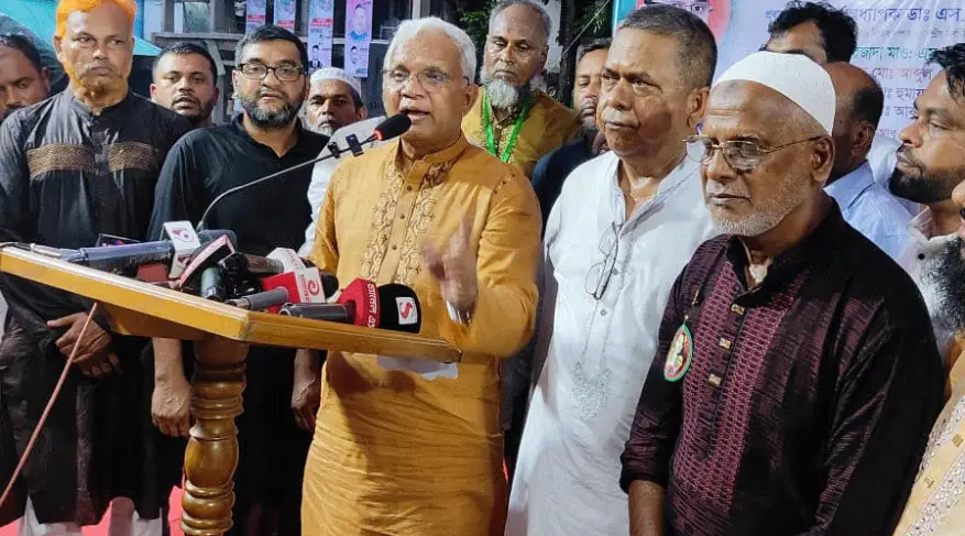 নির্বাচন পেছানোর চেষ্টা চলছে, ঐক্যবদ্ধ প্রতিরোধের আহ্বান ড. জাহিদের