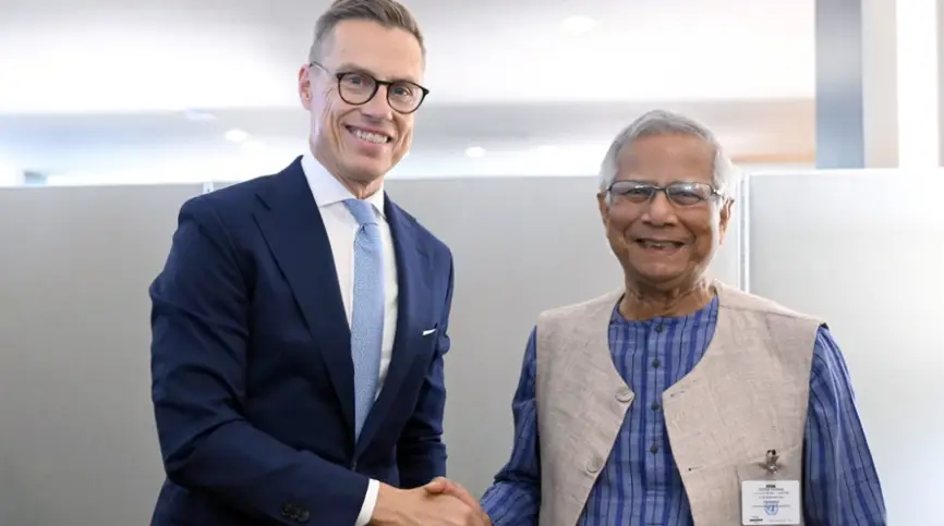 ফিনল্যান্ড প্রেসিডেন্ট আলেকজান্ডার স্টাবের সঙ্গে প্রধান উপদেষ্টার বৈঠক