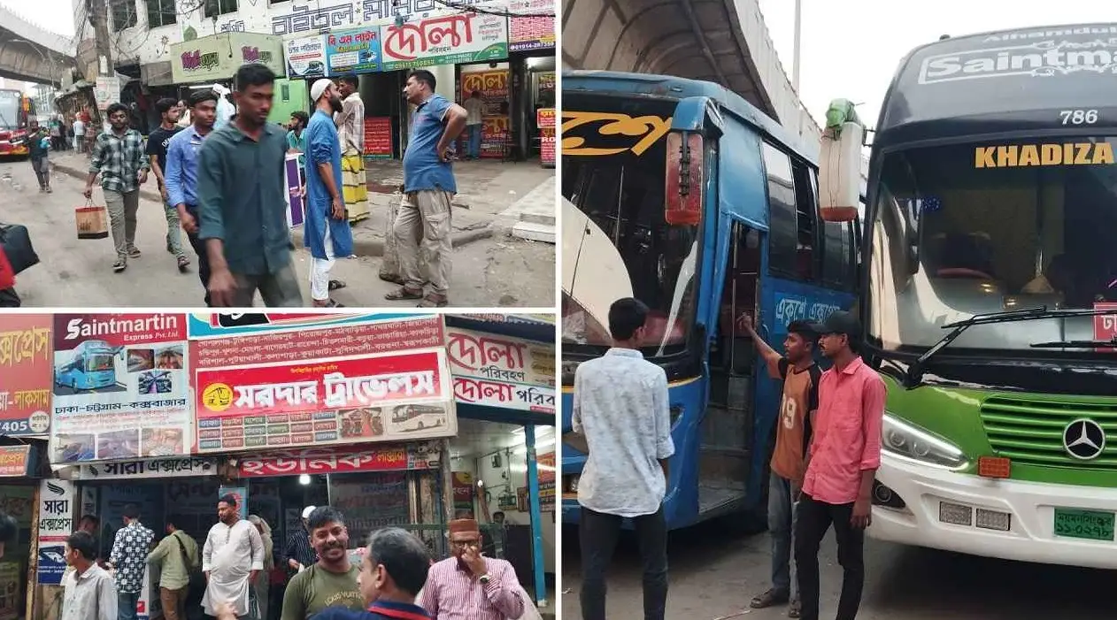 ঈদযাত্রায় সায়েদাবাদ-যাত্রাবাড়ীতে যাত্রীদের উপচে পড়া ভিড়, বাড়তি ভাড়া আদায়ের অভিযোগ