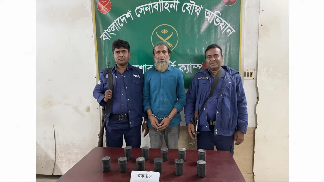 যশোরে ১১টি ককটেলসহ সাবেক যুবলীগ নেতা ইকবাল আটক