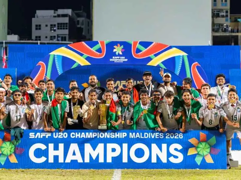 টাইব্রেকারে ভারতকে হারিয়ে সাফ অনূর্ধ্ব-২০ চ্যাম্পিয়ন বাংলাদেশ