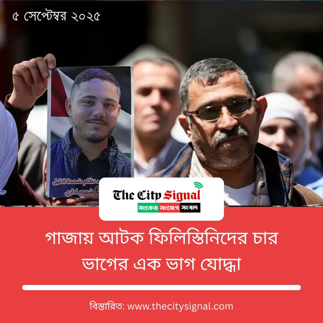 গাজায় আটক ফিলিস্তিনিদের চার ভাগের এক ভাগ যোদ্ধা